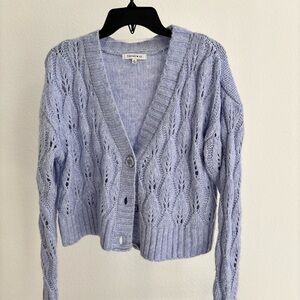 Hooked Up by IOT Lavender Knit Cardigan
